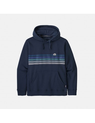 Patagonia Sweat à capuche Line Logo Ridge Stripe Uprisal pour hommes Bleu marine les muscles