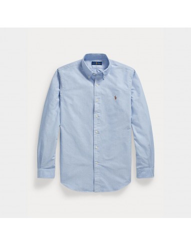 Chemise Ralph Lauren Oxford coupe personnalisée bleu Paris Déstockage Promo