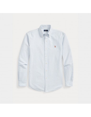 Ralph Lauren Oxford Custom Fit Shirt Blue White JUSQU'A -70%! 