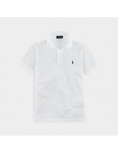 Ralph Lauren Polo Slim Fit White SSL KNT ou a consommer sur place