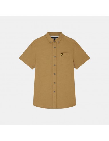 Lyle & Scott Cotton Slub Short Sleeve Shirt Seaweed sélection de produits