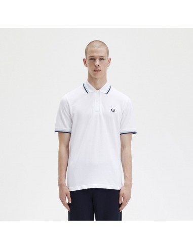 Fred Perry Polo M12 White/Ice/ Navy acheter en ligne