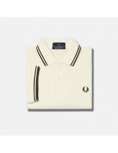 Fred Perry Polo R53 Ecru/Uniform Green Vous souhaitez 