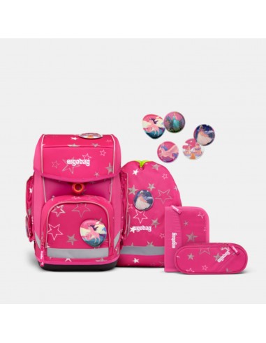 Ergobag Cubo StarlightBear Pink brillant des détails fins