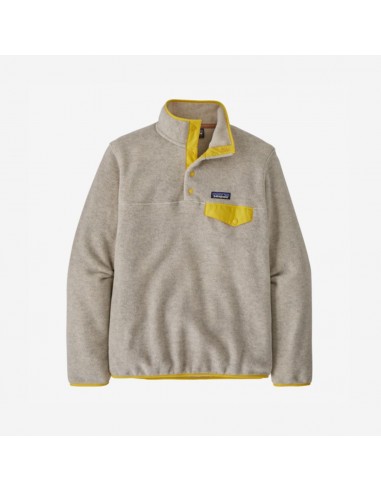 Patagonia Women's Lightweight Synchilla Snap-T Fleece Oatmeal Heather W/Shine Yellow Livraison rapide