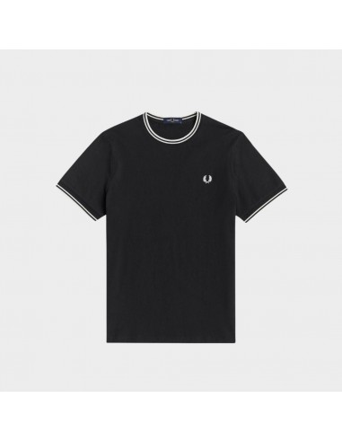 Fred Perry T-Shirt Twin Tipped Black en stock