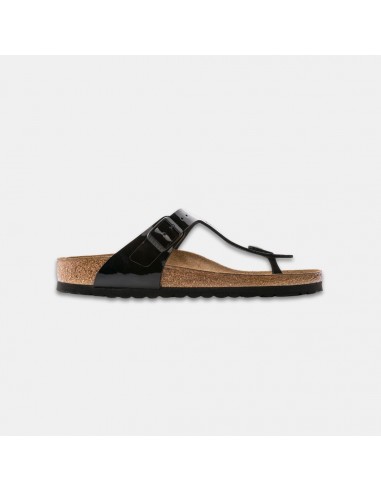 Birkenstock Gizeh Birko-Flor Patent Unisex Black les ligaments