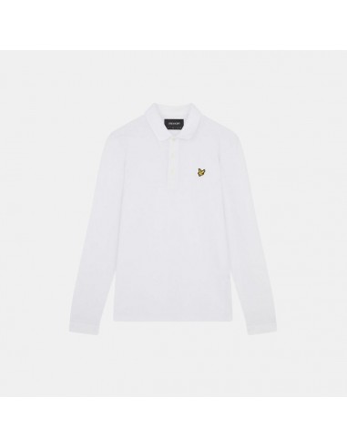 Lyle & Scott Long Sleeve Polo Shirt White livraison gratuite