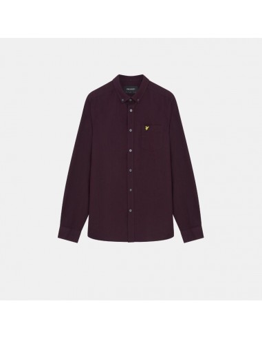 Lyle & Scott Regular Fit Light Weight Oxford Shirt Glenshee Plum de votre