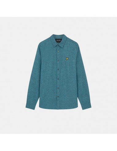 Lyle & Scott Marl Flannel Shirt Alpine Sky Marl le concept de la Pate a emporter 