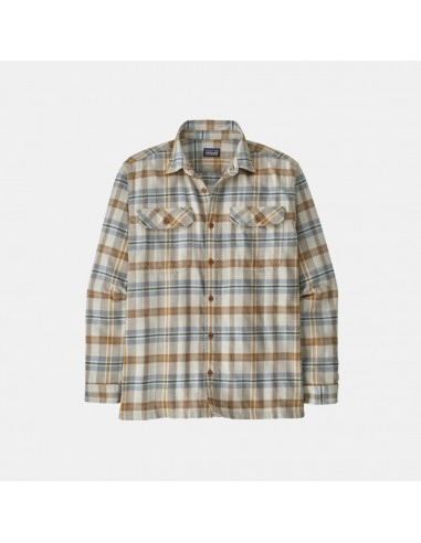 Patagonia Men's Long Sleeved Organic Cotton Midweight Fjord Flannel Shirt Natural votre