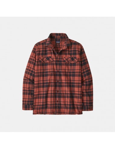 Patagonia Men's Long Sleeved Organic Cotton Midweight Fjord Flannel Shirt Burl Red hantent personnes