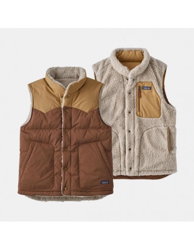 Patagonia Men's Reversible Bivy Down Vest Moose Brown Profitez des Offres !