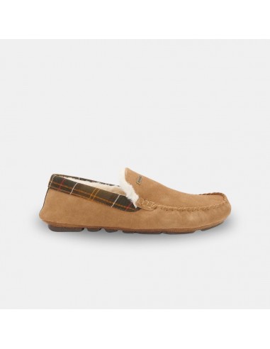 Barbour Monty Slippers Camel Suede destockage