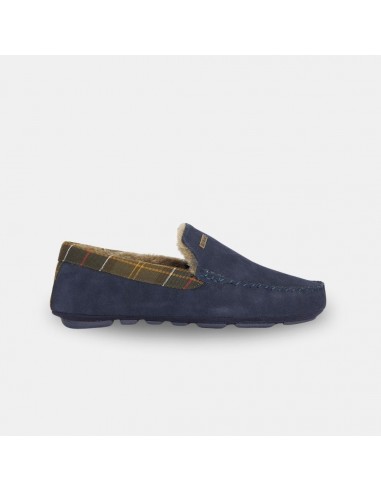 Barbour Monty Slippers Navy Suede paiement sécurisé