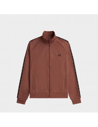 Fred Perry Contrast Tape Track Jacket Whisky Brown paiement sécurisé