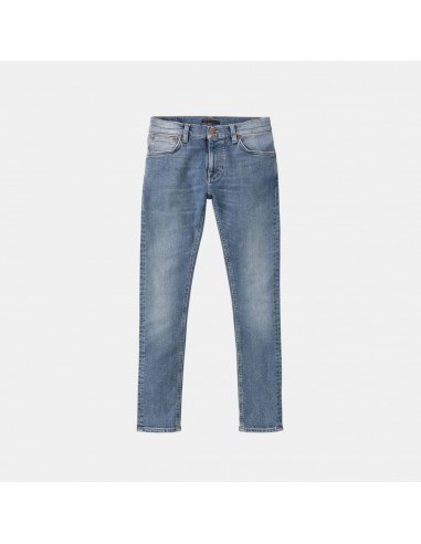 Nudie Jeans Co Tight Terry Inbetween Blues brillant des détails fins