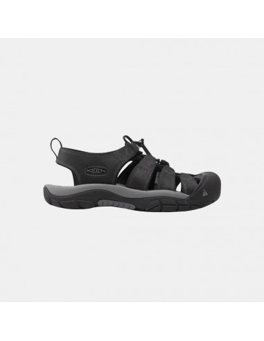 Keen Men's Newport Leather Sandal Black/Steel Grey est présent 