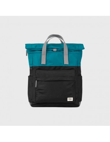 Roka London Canfield B Two Tone Recycled Nylon Backpack Small Black/Marine du meilleur 