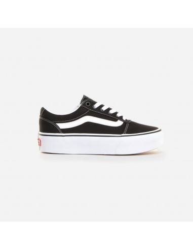 Vans Unisex Ward Plataform Black White de pas cher