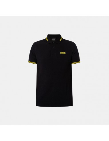 Barbour International Essential Polo Shirt Black Yellow solde