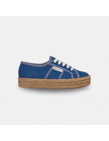 Superga Women's 2730 Rope Reverse Denim Blue Violet Off White Faites des économies