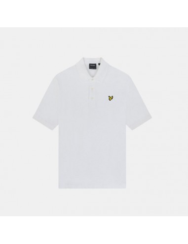 Lyle & Scott Slub Polo Shirt White de la marque