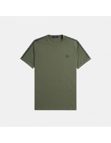 Fred Perry T-Shirt Contrast Ringer Laurel Wreath Green commande en ligne