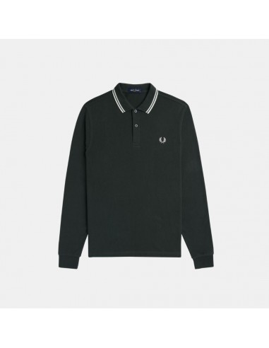 Fred Perry LS Polo M3636 Twin Tipped Night Green 50% de réduction en Octobre 2024