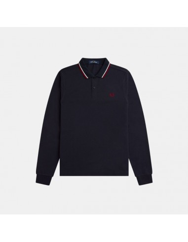 Fred Perry LS Polo M3636 Twin Tipped Navy Venez acheter