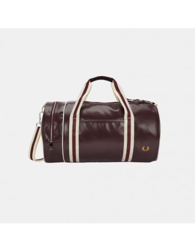 Fred Perry Classic Barrel Bag Oxblood Ecru pas cheres