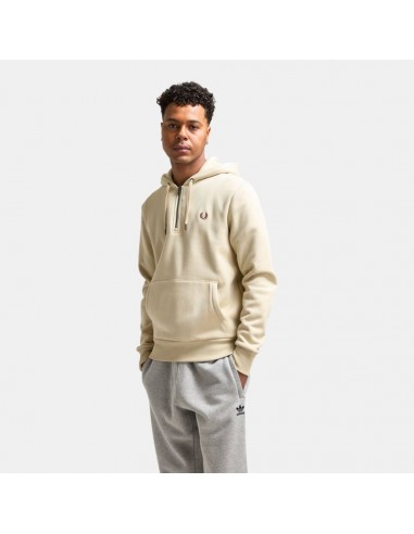 Fred Perry Hooded Fleece Back Sweatshirt Oatmeal en stock