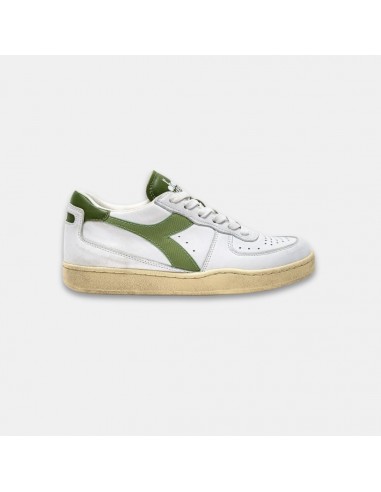 Diadora Mi Basket Low Used White Pesto de l' environnement