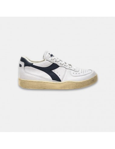 Diadora Mi Basket Low Used White Blue Denim Voir les baskets