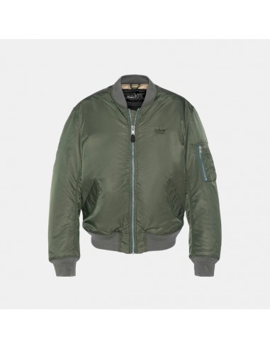 Schott NYC Bomber Jacket Recycled Nylon Washed MA-1 US Green Par le système avancé 