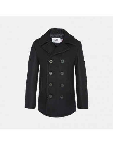 Schott NYC Iconic Woolen U.S. Caban Laine Navy Peacoat À commander