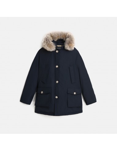 Parka en fourrure amovible Woolrich Arctic Melton Blue soldes