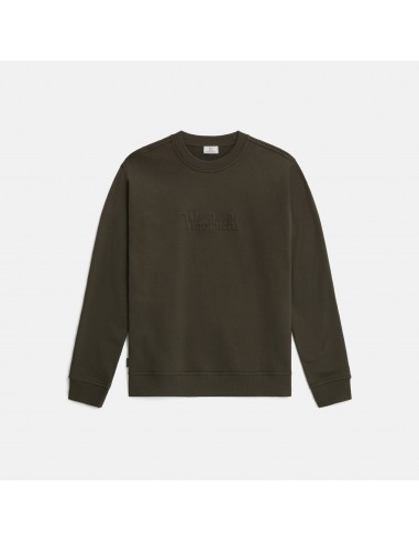 Woolrich Luxury Fleece Crewneck Vert Foncé destockage